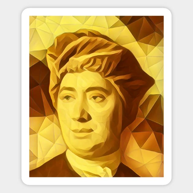 David Hume Golden Portrait | David Hume Artwork 8 Magnet by JustLit